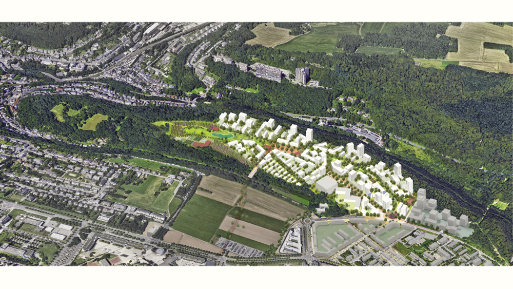 6	Quartier Kuebebierg à Luxembourg-Kirchberg Maître d’Ouvrage : Fonds d’Urbanisation et d’Aménagement du Plateau de Kirchberg Architecte : Güller + Güller Architecture Urbanism