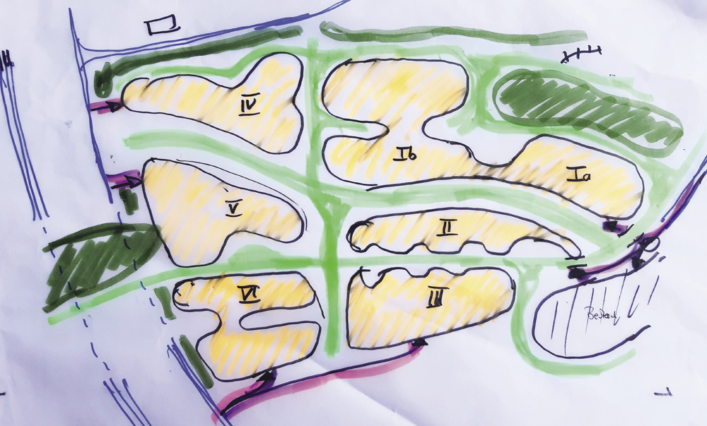 3	Ilots d‘habitation du quartier projeté