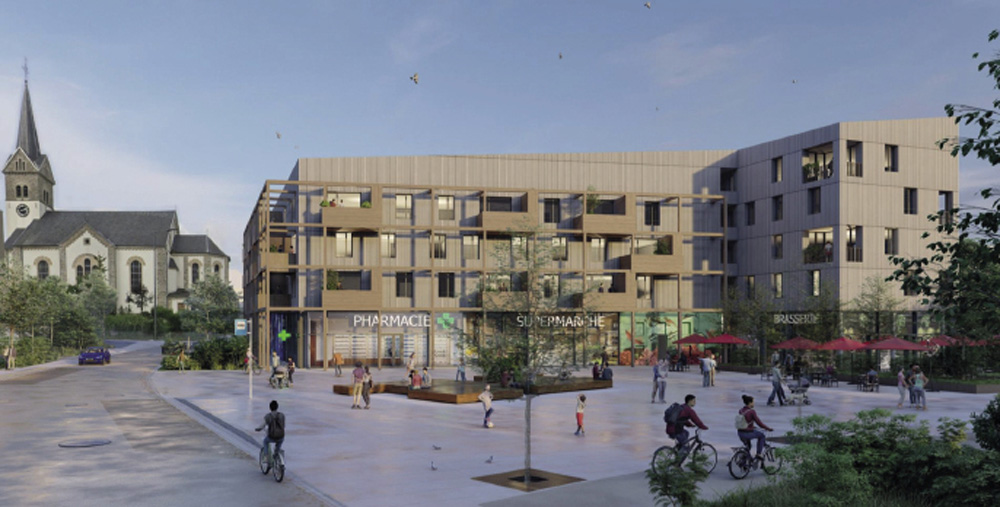 5	Revalorisation du centre de Leudelange Image de synthèse : STDM architectes urbanistes