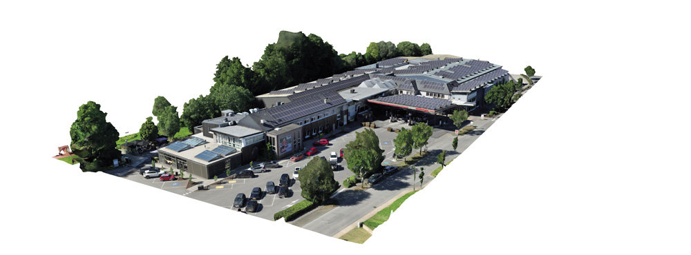 4	Pall Center à Oberpallen - modélisation - relevé scan 3D et photogrammétrie aérienne. MOA : Pall Center